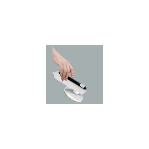 Fier de calcat portabil, alb, 150 grade, cu rezervor de apa, manere antiderapante