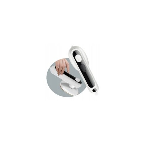 Fier de calcat portabil, alb, 150 grade, cu rezervor de apa, manere antiderapante