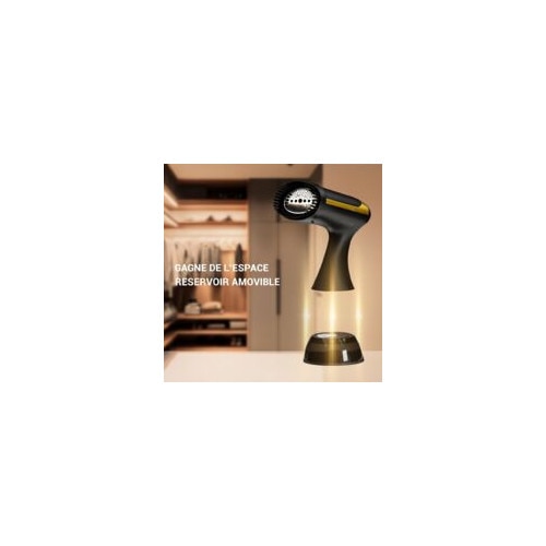 Aparat de calcat cu abur 1500W, 300ml, design portabil, pentru haine si draperii, roz aurie