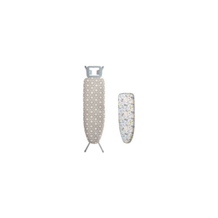 Masa de calcat, 51x13 inch, 4 straturi, 2 huse interschimbabile, inaltime ajustabila 28-36 inch, design compact