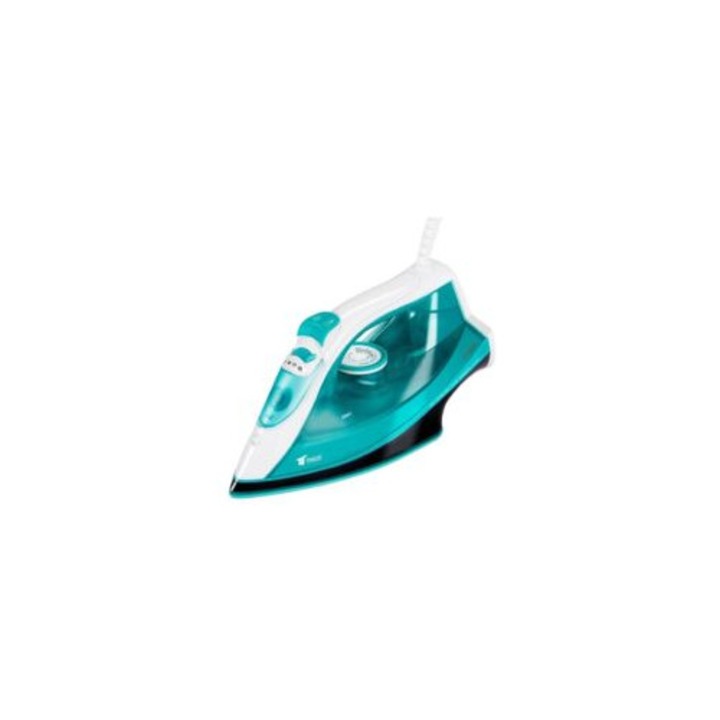 Fier de calcat cu abur, 2200 W, talpa ceramica, functie anti-calcar, verde, 280x115x140mm