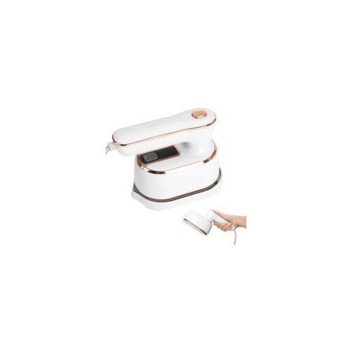 Fier de calcat cu abur mini, 1000W, capacitate rezervor 100ml, alb, portabil, pliabil