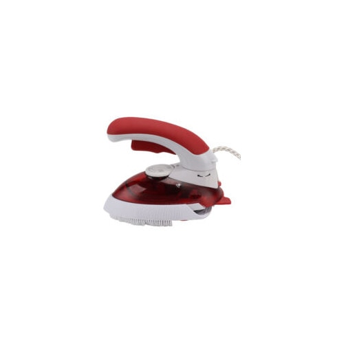 Fier de calcat cu abur, 3 setari de temperatura, 220-240 V, rosu, compact