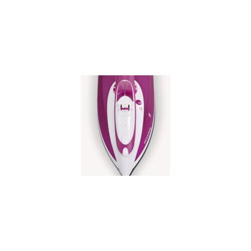 Fier de calcat cu abur, 2400 W, alb si roz, capacitate rezervor 200 ml, 30x13.5x16.5 cm