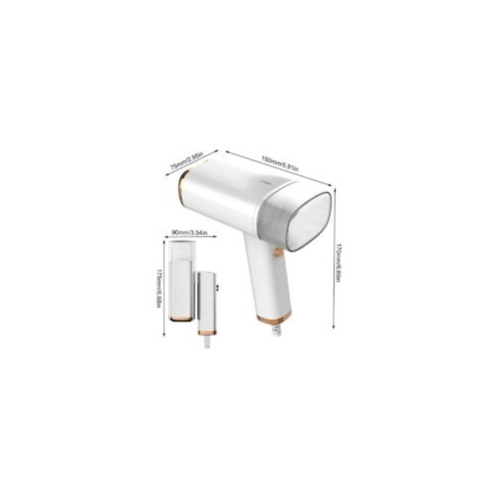 Fier de calcat cu abur, 1000W, portabil, rezervor 100ml, design pliabil