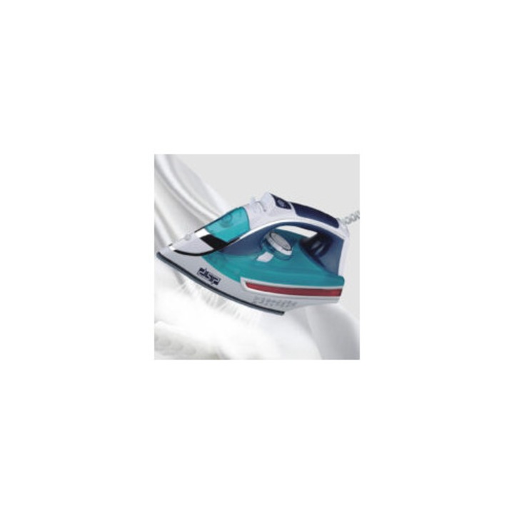 Fier de calcat cu abur, 2000W, ceramica anti-calcar, gri, roz, albastru, 200ml