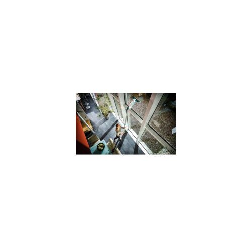 Aspirator geamuri Dry & Clean, 28 cm, verde si alb, autonomie 38 minute, set inclus.