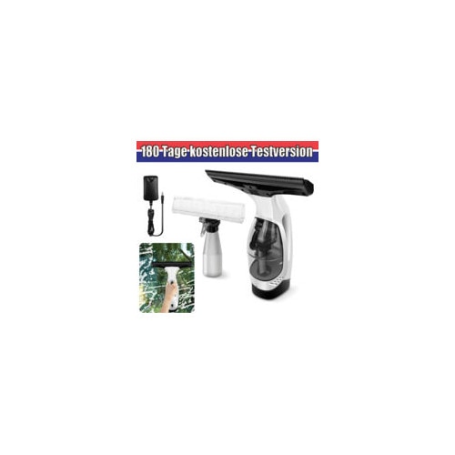 Aspirator de fereastra fara fir, 3.6V, 28 cm, set cu sticla de spray si laveta, multicolor