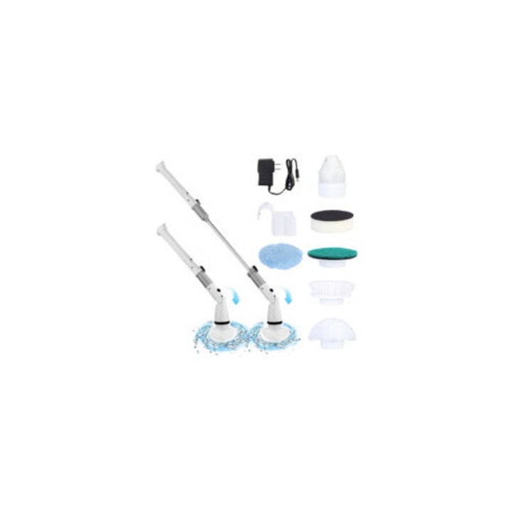 Aspirator robotic fara fir, 4 capete de curatare, 115x5x5cm, alb, set complet