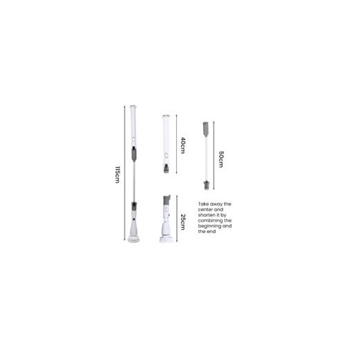 Aspirator robotic fara fir, 4 capete de curatare, 115x5x5cm, alb, set complet