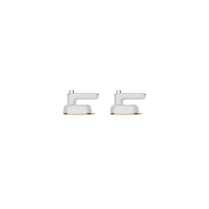 Set 2x fier de calcat portabil, pliabil, alb, cu priza europeana