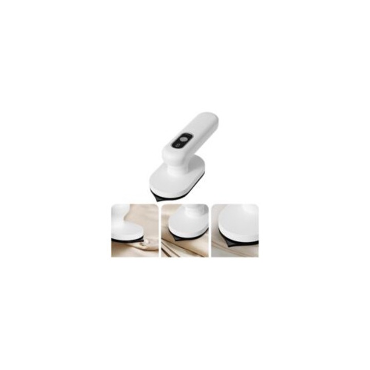 Fier de calcat mini portabil, 180 rotatii, abur, compact, 20x7.5cm, fara fir