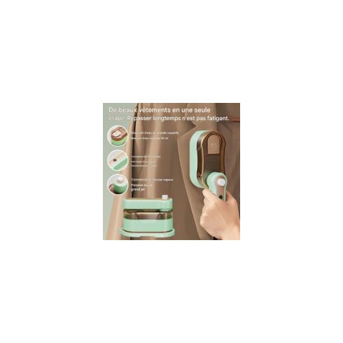 Fier de calcat portabil, cu maner rotativ 180°, compact, 150ml, pentru birou si calatorii