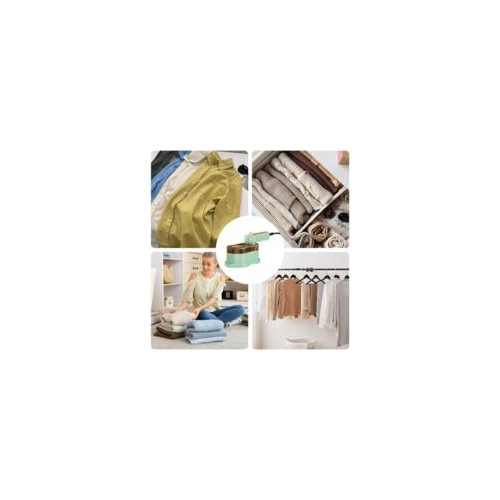 Fier de calcat portabil, cu maner rotativ 180°, compact, 150ml, pentru birou si calatorii