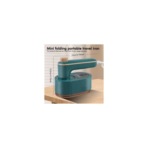 Fier de calcat portabil, 40W, capacitate rezervor 50ml, pliabil, verde, 21x10.5x12cm