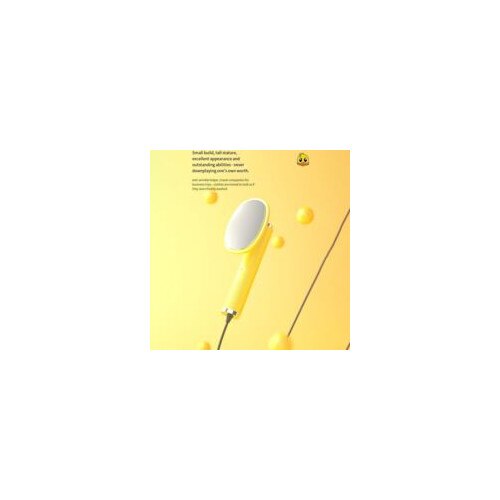 Fier de calcat portabil mini, 180° rotire, galben, ideal pentru calatorii