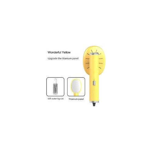 Fier de calcat portabil mini, 180° rotire, galben, ideal pentru calatorii