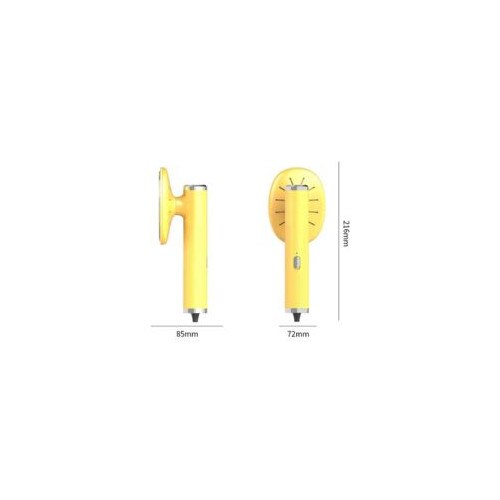 Fier de calcat portabil mini, 180° rotire, galben, ideal pentru calatorii