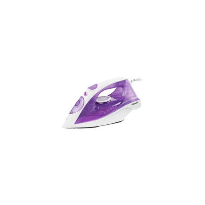 Fier de calcat cu abur, 2200 W, violet si alb, functie de abur vertical, talpa ceramica