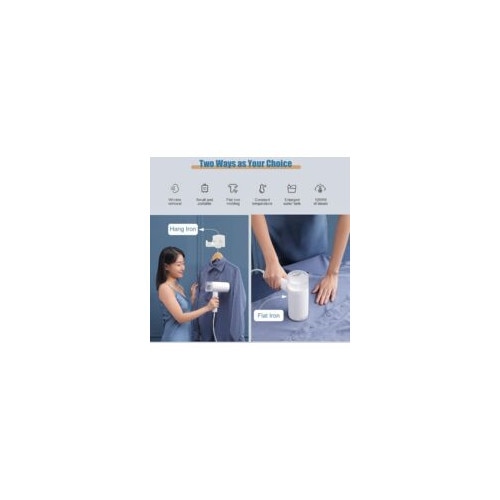 Fier de calcat vertical portabil, 1200W, rezervor apa 200ml, incalzire rapida 20 secunde, ideal pentru calatorii