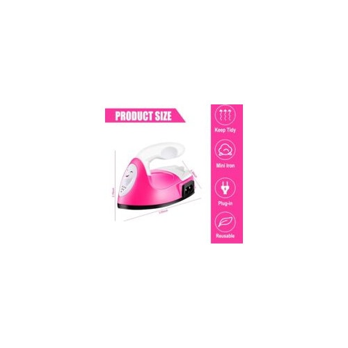 Mini aparat de calcat, 2 in 1, portabil, rosu, 108x63x66mm