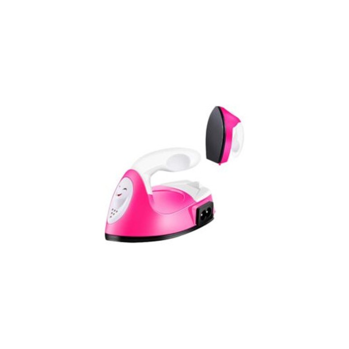 Mini aparat de calcat, 2 in 1, portabil, rosu, 108x63x66mm