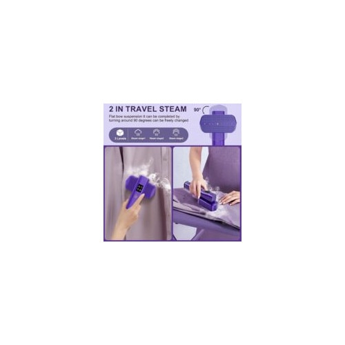 Steamer si fier de calcat 2 in 1, 1200W, 3 moduri de abur, rezervor 100ml, utilizare acasa si calatorie