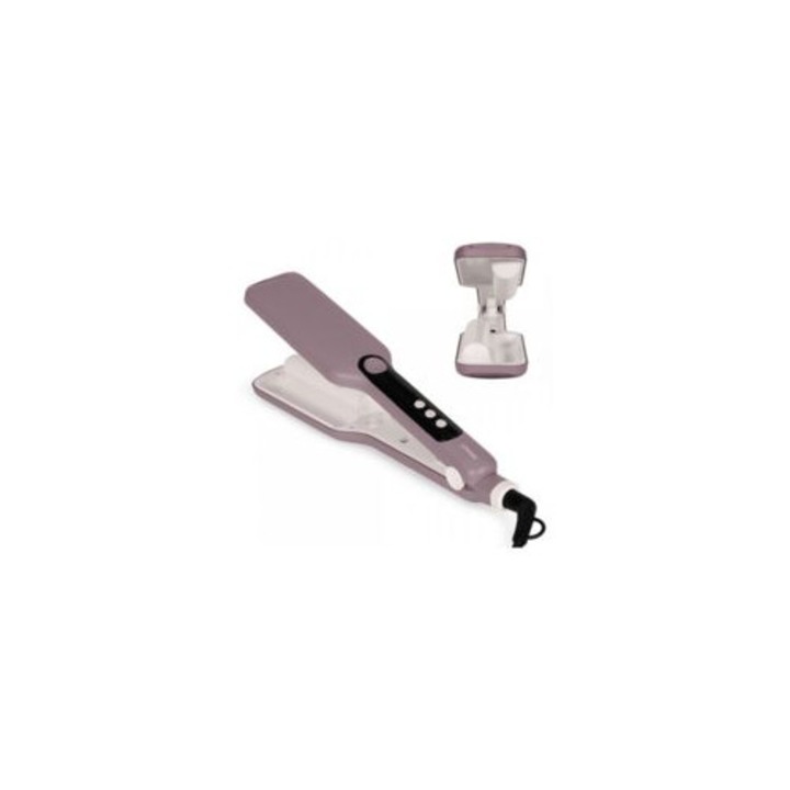 Hajsütővas, 82W, kerámia lapok 100x50mm, állítható hőmérséklet 150-210C, lila, 29x5x4cm