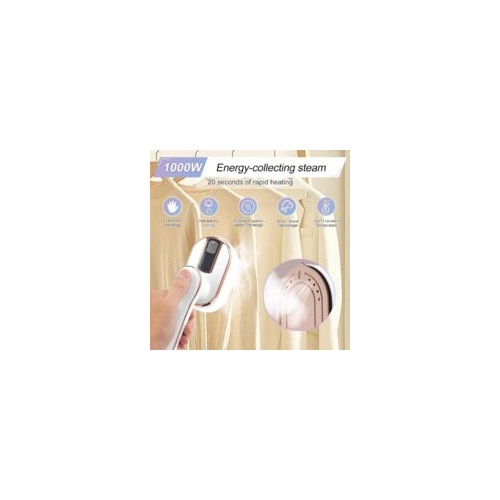 Fier de calcat cu abur 1000W, 20 secunde incalzire, rezervor apa 100ml, alb