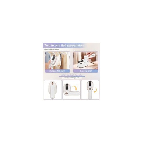 Fier de calcat cu abur 1000W, 20 secunde incalzire, rezervor apa 100ml, alb