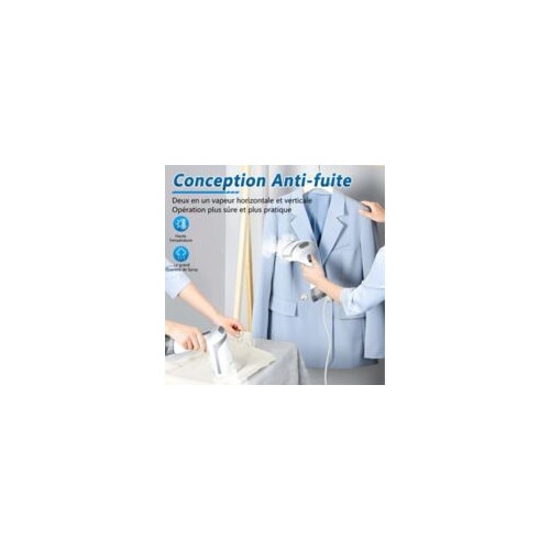 Fier de calcat cu abur portabil 1500W, rezervor 300ml, timp de incalzire 30 secunde, utilizare continua 22 minute, design ergonomic