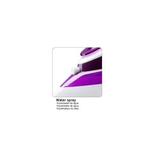 Fier de calcat cu abur, 2600 W, talpa ceramica, violet, alb, 2.2 m, set functii abur