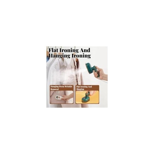Fier de calcat mini, portabil, verde, pentru uz casnic si magazine de imbracaminte