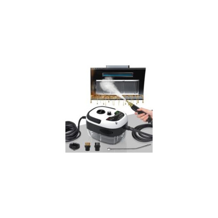 Aparat de curatat cu abur 2500W, 3 accesorii, 1000ml, 19x15x13cm, pentru curatarea canapelelor, placilor si masinilor