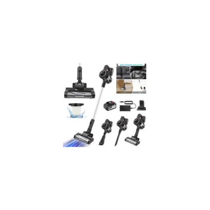 Aspirator fara fir 30000pa, 3600W, functie de mop, accesorii incluse