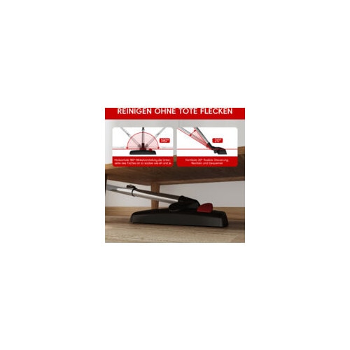 Aspirator 600W fara sac, 3 in 1, cu cablu de 5m, filtru H13, capacitate 1L, rosu