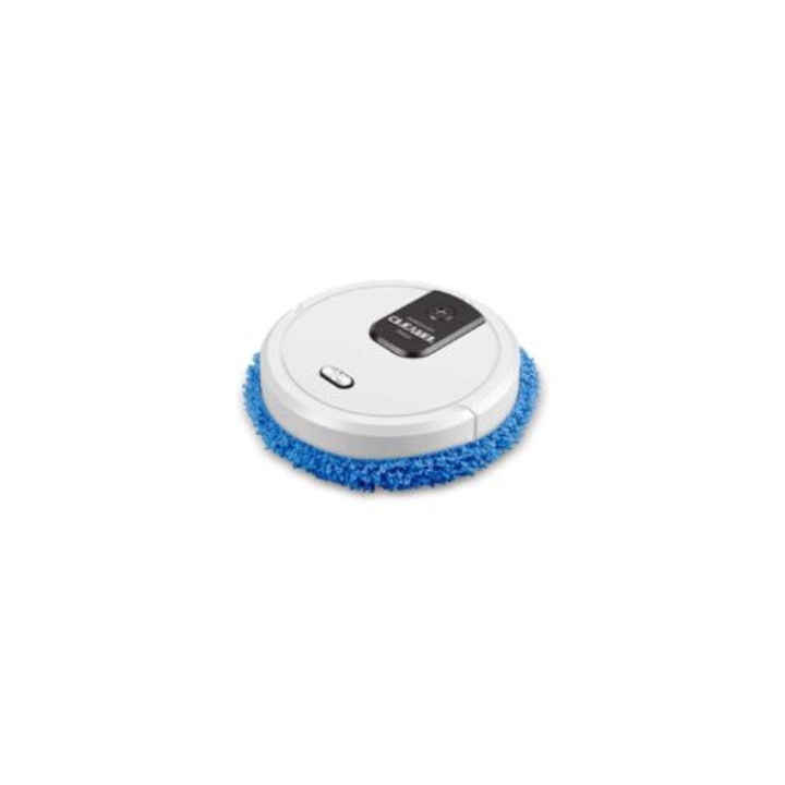 Aspirator robot cu functie de mopare, navigare inteligenta, detectie obstacole, 25x25x6.5cm, alb