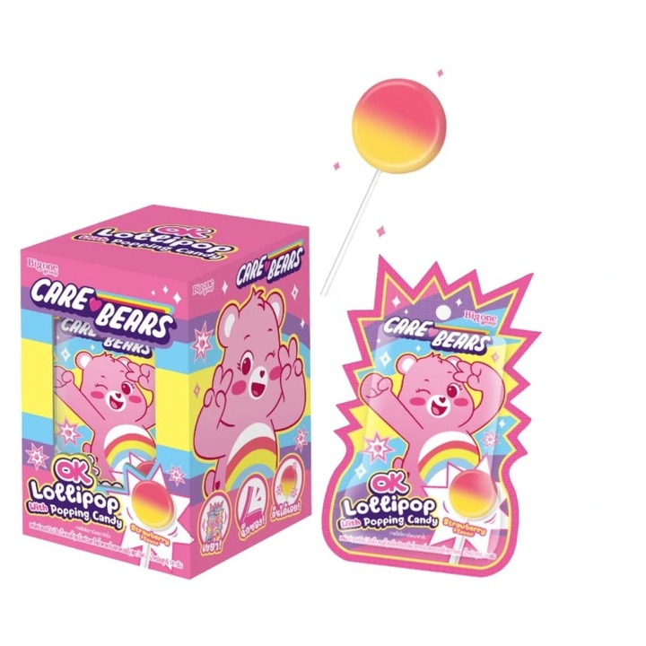 Acadea cu Praf Pocnitor Binqi, Aroma de Capsuni, Set 14g, Cheer Bear ...