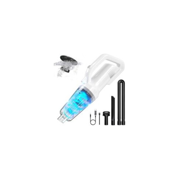 Aspirator portabil fara fir 9000Pa, filtru din otel inoxidabil, 640g, pentru acasa si masina