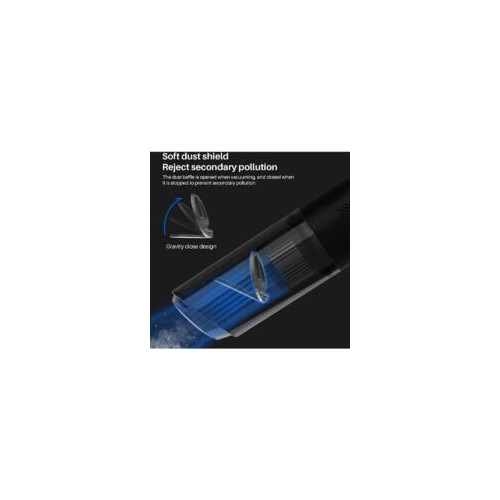 Aspirator vertical fara fir, cu statie de incarcare si suport de perete, deschidere de aspiratie larga, recipient pentru praf lavabil, 36.8cm, negru