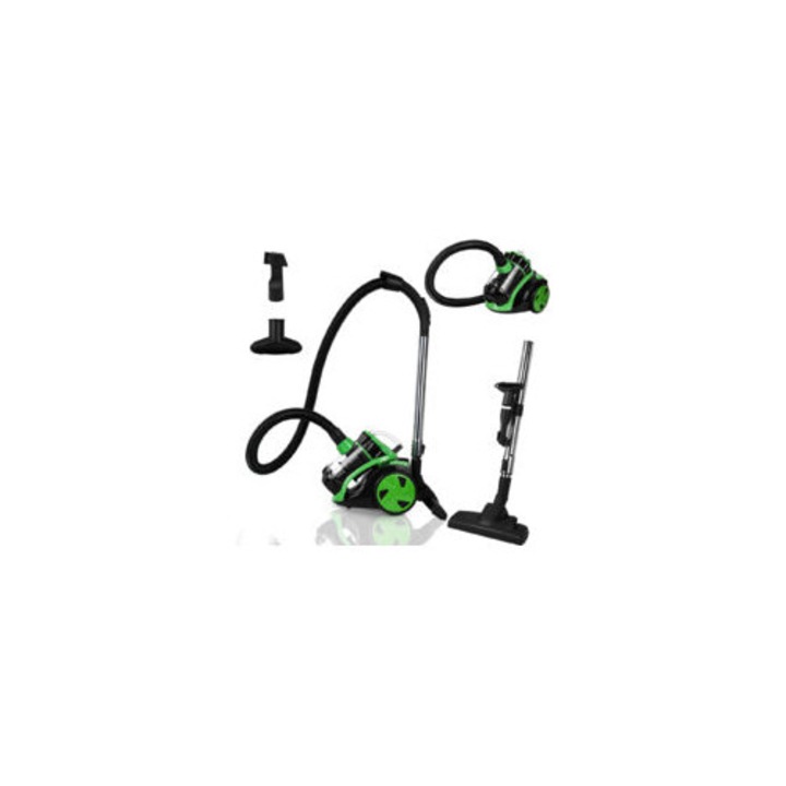 Aspirator vertical fara sac, 900W, capacitate 3L, tehnologie multi-ciclonica, verde, 4 kg