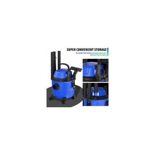 Aspirator 3 in 1 cu functie de mop, capacitate 15 litri, putere 2000W, negru si albastru, cu accesorii incluse