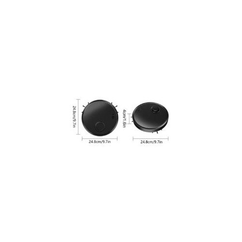 Aspirator robot 3 in 1, functii de aspirare si stergere, negru, 24.8x4cm