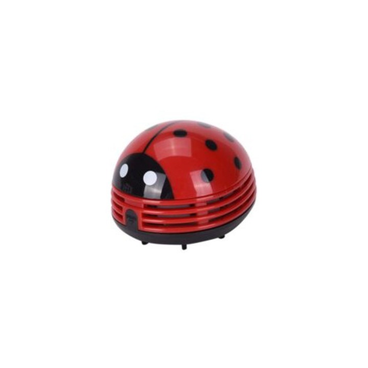 Aspirator portabil fara fir, design buburuza, putere de aspiratie mare, usor de utilizat, dimensiuni compacte