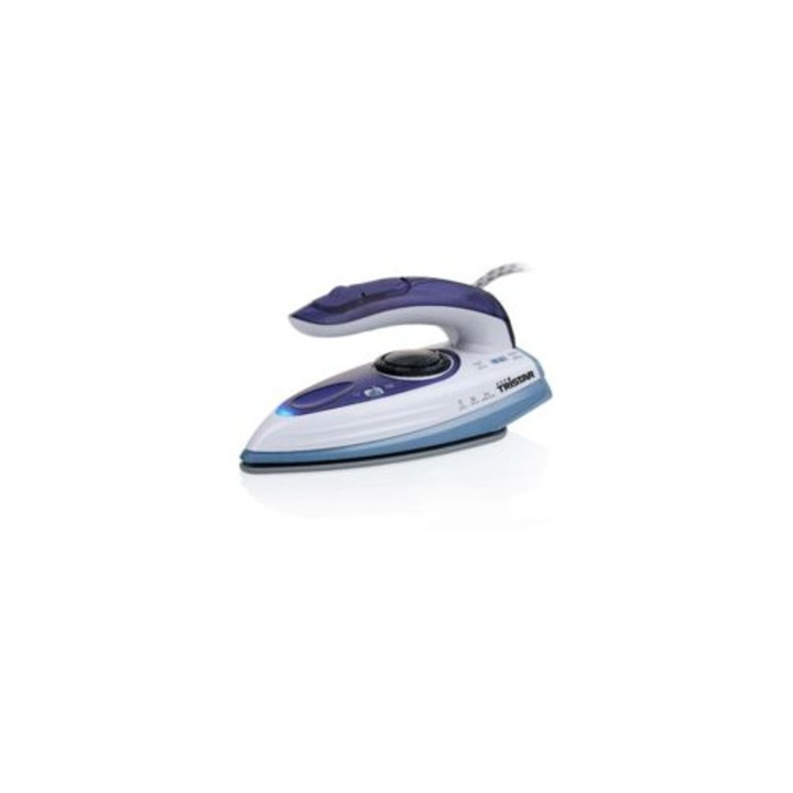 Fier de calcat calator, 1000W, maner pliabil, talpa ceramica, abur vertical
