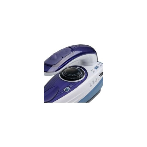 Fier de calcat calator, 1000W, maner pliabil, talpa ceramica, abur vertical
