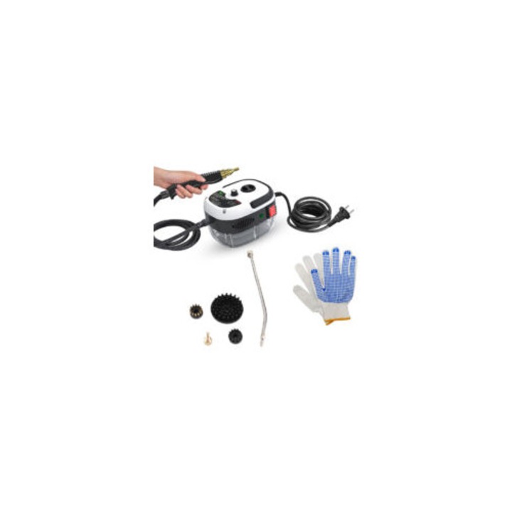 Aparat de curatat cu abur portabil, 1500 W, 6 viteze, 19x15x13cm, set cu accesorii