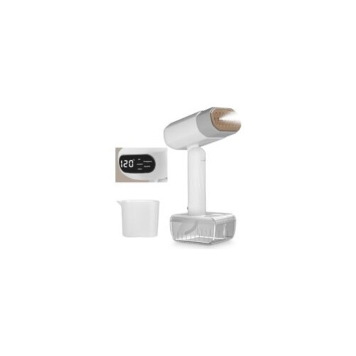 Steamer vertical portabil 1800W, rezervor apa 330ml, ideal pentru birou, acasa si calatorii