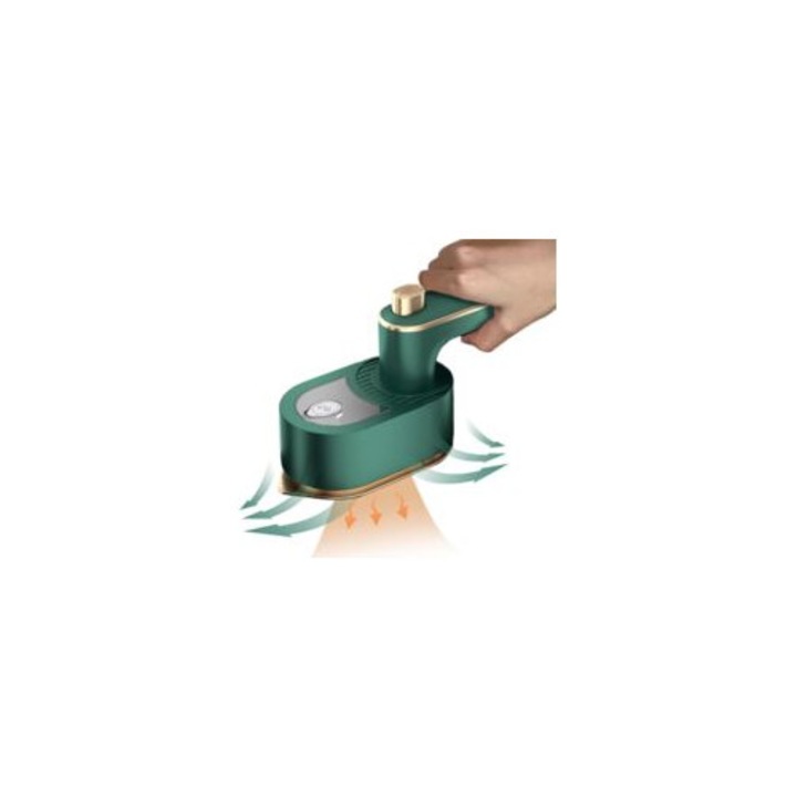 Fier de calcat mini portabil cu abur, functie de pulverizare, 150C, 50ml, verde