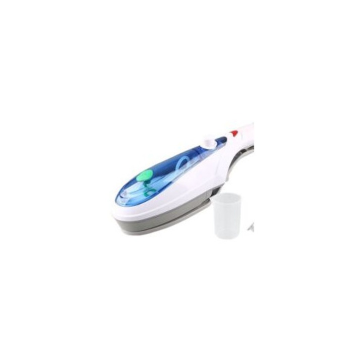 Fier de calcat portabil cu abur, 1000 W, jet vertical, rezervor apa 100 ml, cablu rotativ 360°
